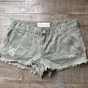 Aeropostale Olive Cargo Shorts for Women